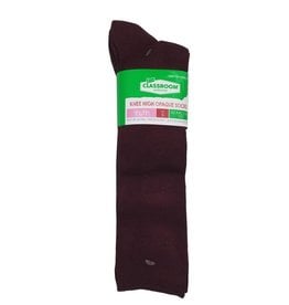 CLASSROOM MAROON OPAQUE KNEE HI SOCKS 3-PACK