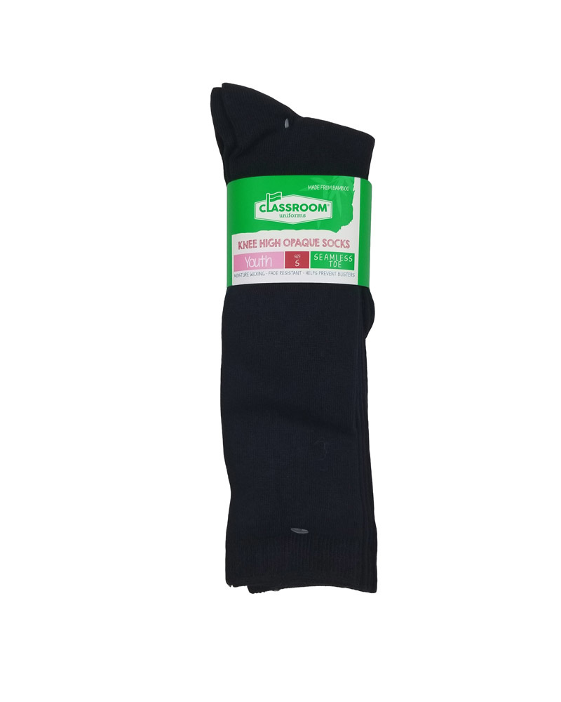 CLASSROOM NAVY OPAQUE KNEE HI SOCKS 3-PACK B