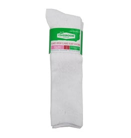 CLASSROOM WHITE CABLE KNEE HI SOCKS 3-PACK D