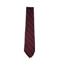 A Finishing Touch 57" OPEN TIE-STANDARD STRIPE BURGUNDY/NAVY/TAN