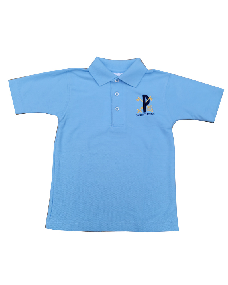 Elder Manufacturing Co. Inc. ST PETER SS PIQUE SHIRT LT BLUE