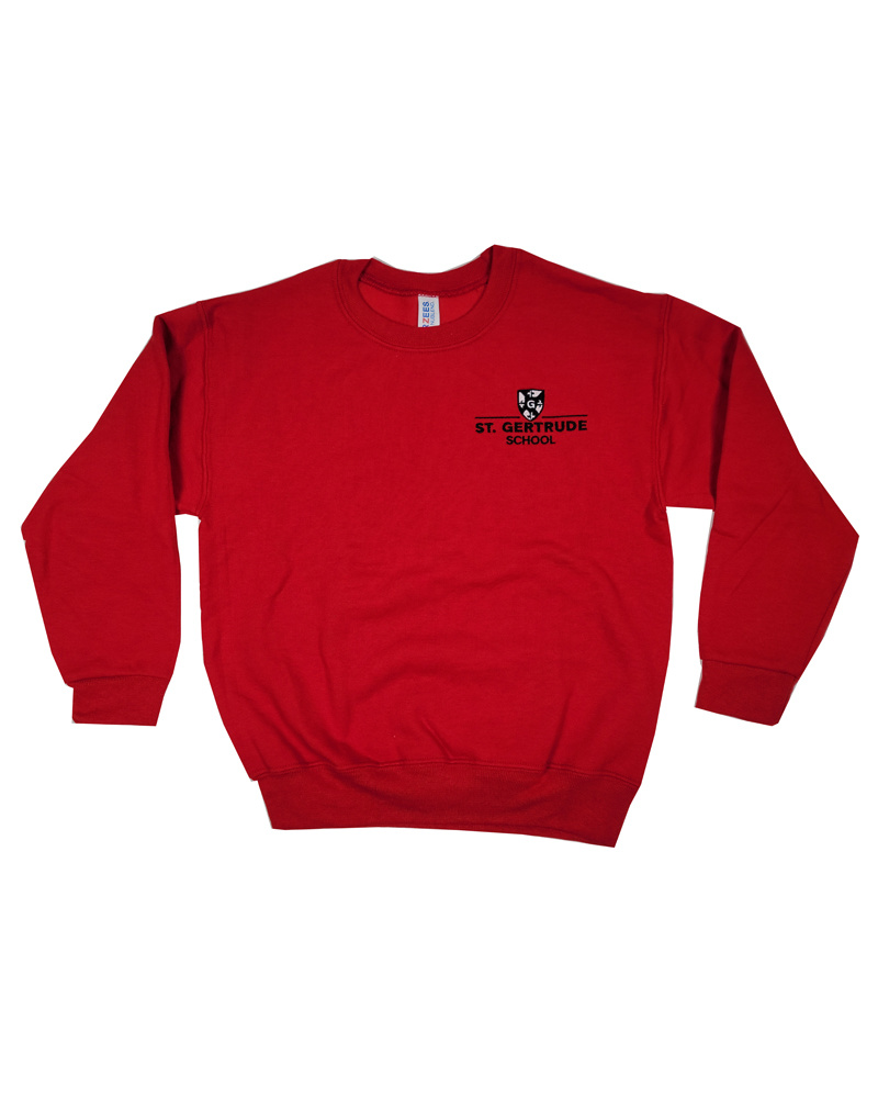 In House Embroidery ST. GERTRUDE  CREW NECK  SWEATSHIRT