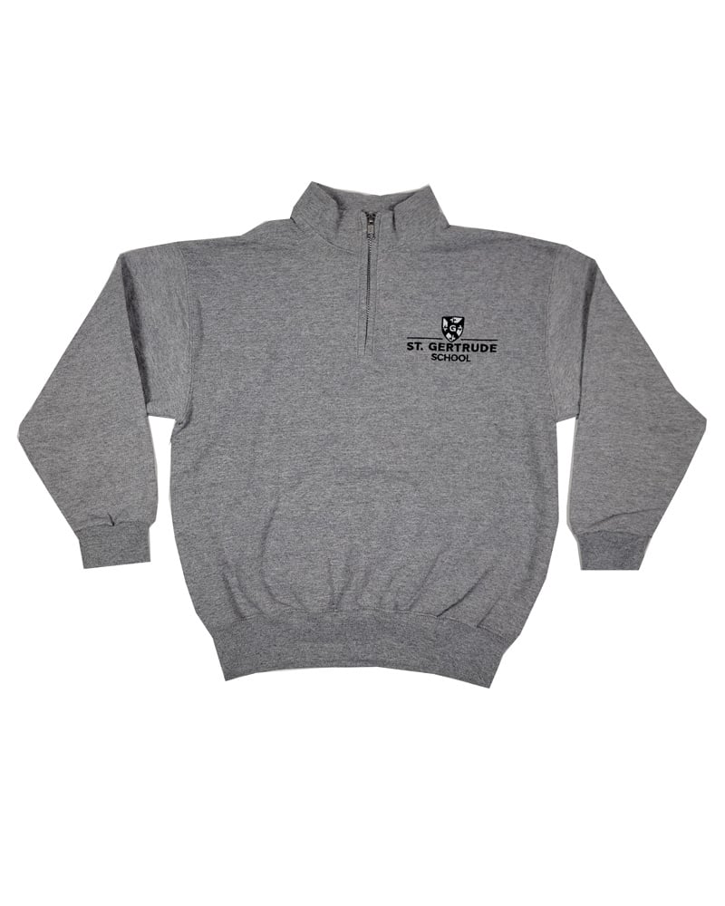 In House Embroidery ST. GERTRUDE  1/4 ZIP SWEATSHIRT