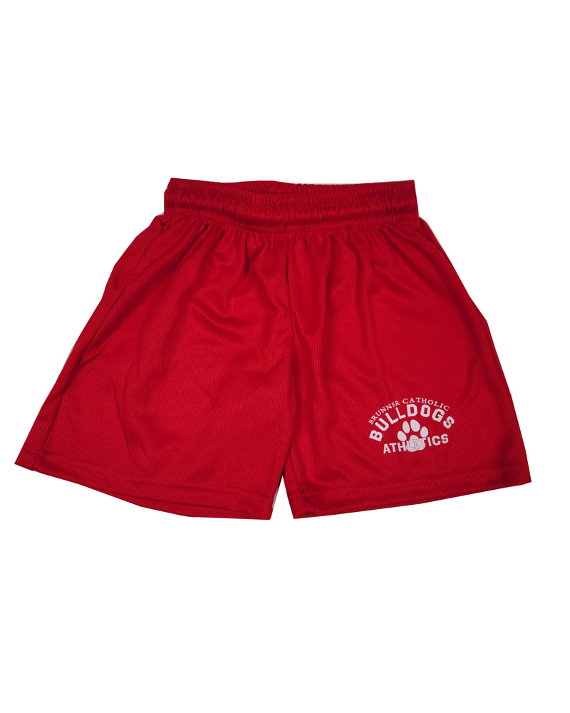 POWELL PRINT BRUNNER CATHOLIC MESH GYM SHORTS