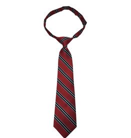 EE DEE TRIM ST. GERTRUDE RED/BLACK/SILVER STRIPE READY MADE TIE 14in