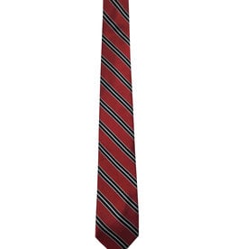 EE DEE TRIM ST. GERTRUDE RED/BLACK/SILVER STRIPE TIE 57in