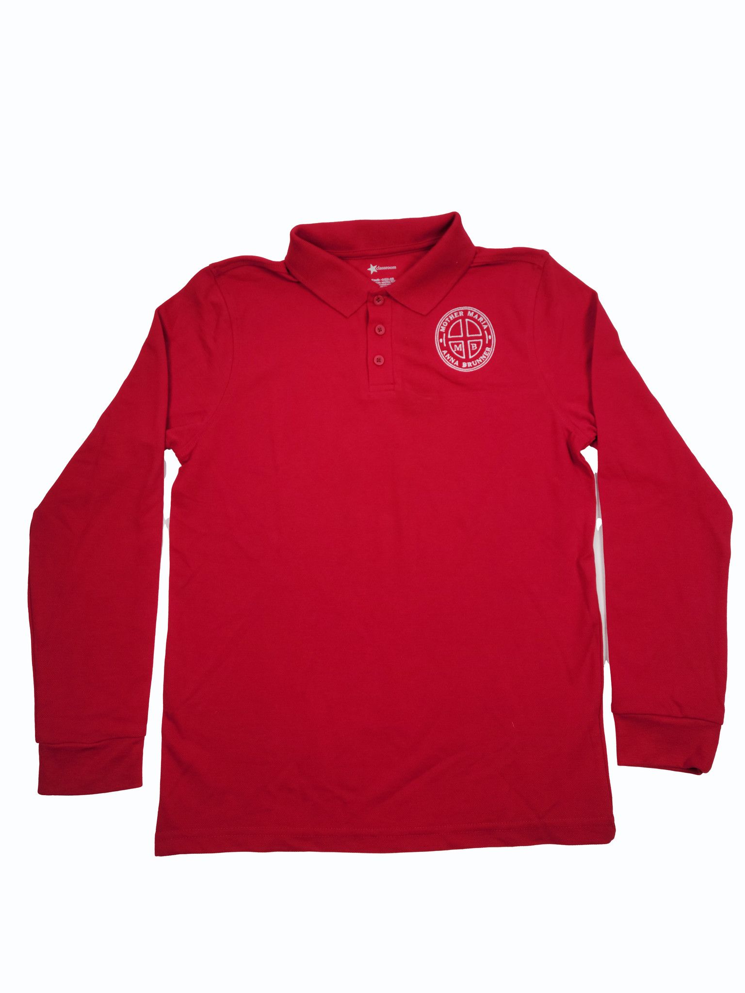 Classroom Uniforms BRUNNER CATHOLIC PIQUE LS KNIT SHIRT