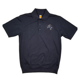 School Apparel, Inc. PARKERSBURG KNIGHT LOGO SS BANDED BOTTOM POLO
