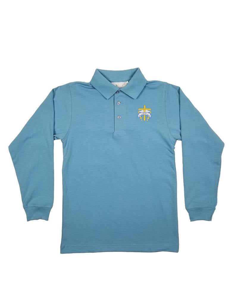 Elder Manufacturing Co. Inc. HOLY ANGELS  LONG SLEEVE  JERSEY KNIT SHIRT BLUE