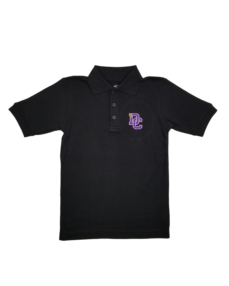 Classroom Uniforms Dayton Christian Jersey SS Polo - Black