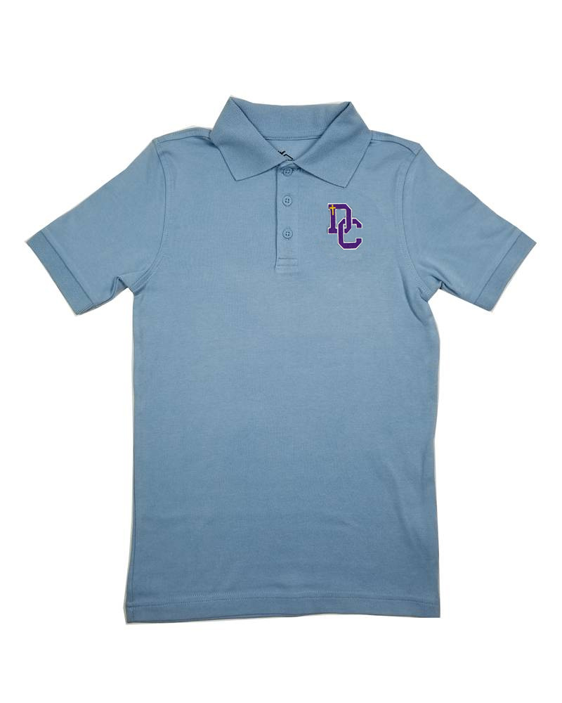 Classroom Uniforms Dayton Christian Jersey SS Polo - Lt. Blue
