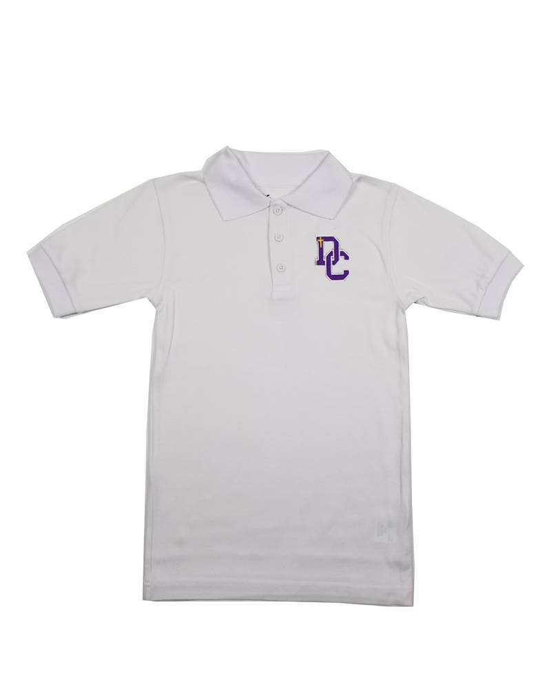 Classroom Uniforms Dayton Christian Jersey SS Polo - White