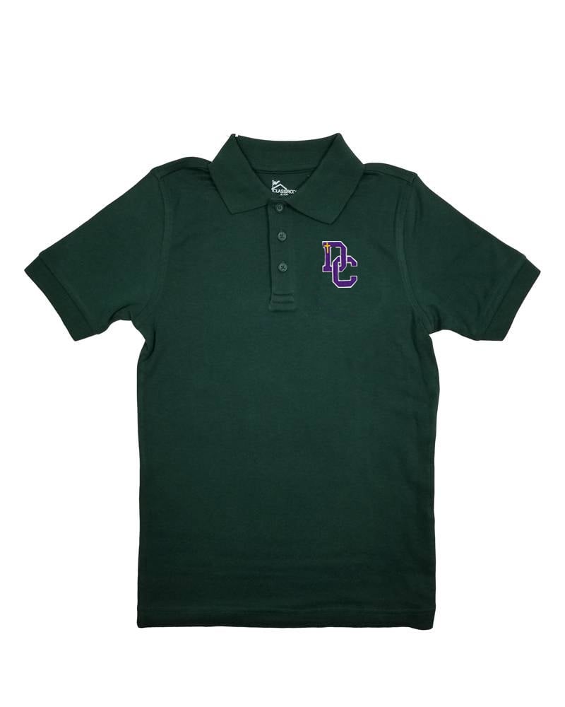 Classroom Uniforms Dayton Christian Jersey SS Polo - Hunter