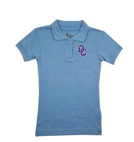 Classroom Uniforms Dayton Christian Girls Jersey SS Polo - Lt. Blue
