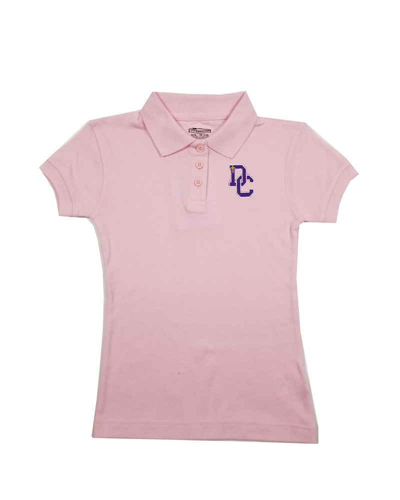Classroom Uniforms Dayton Christian Girls Jersey SS Polo - Pink