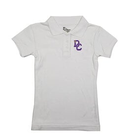 Classroom Uniforms Dayton Christian Girls Jersey SS Polo - White