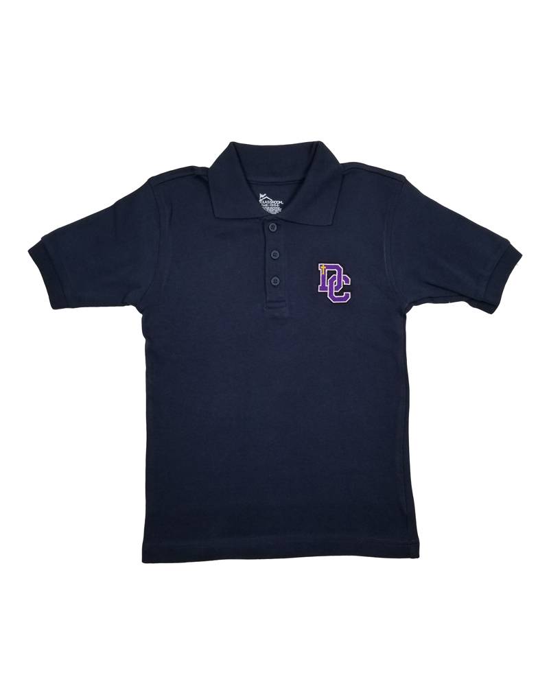 Classroom Uniforms Dayton Christian Jersey SS Polo - Navy