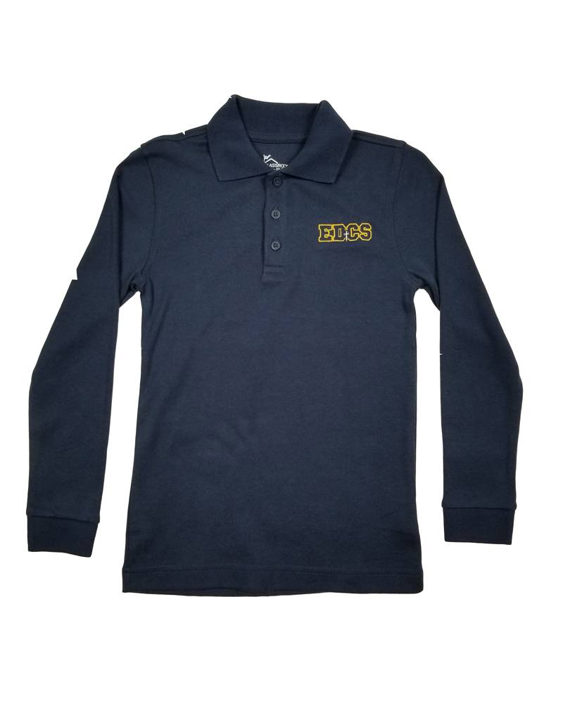 Classroom Uniforms EAST DAYTON PIQUE LS KNIT SHIRT