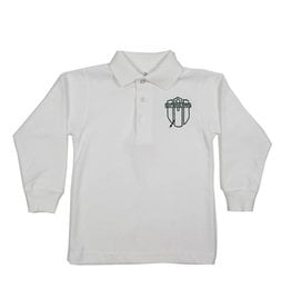 Elder Manufacturing Co. Inc. ST. MICHAEL FINDLAY LS PIQUE KNIT SHIRT WHITE