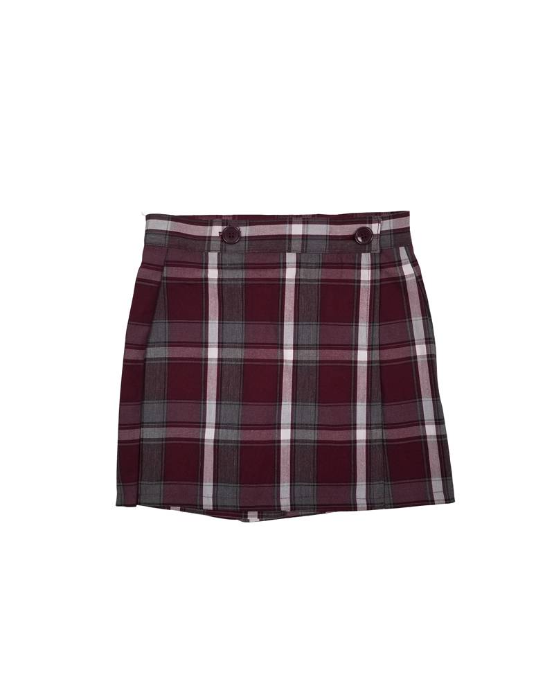 Wrap Front Skort Plaid 54