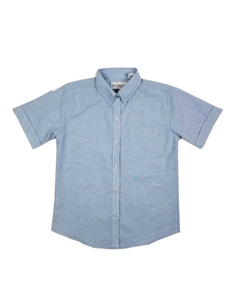 Elder Manufacturing Co. Inc. GIRLS/LADIES SS LT BLUE OXFORD BLOUSE