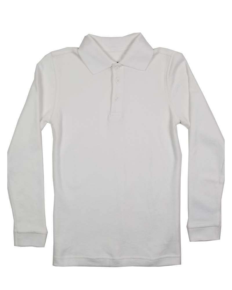 Classroom Uniforms CLASSROOM LONG SLEEVE POLO WHITE