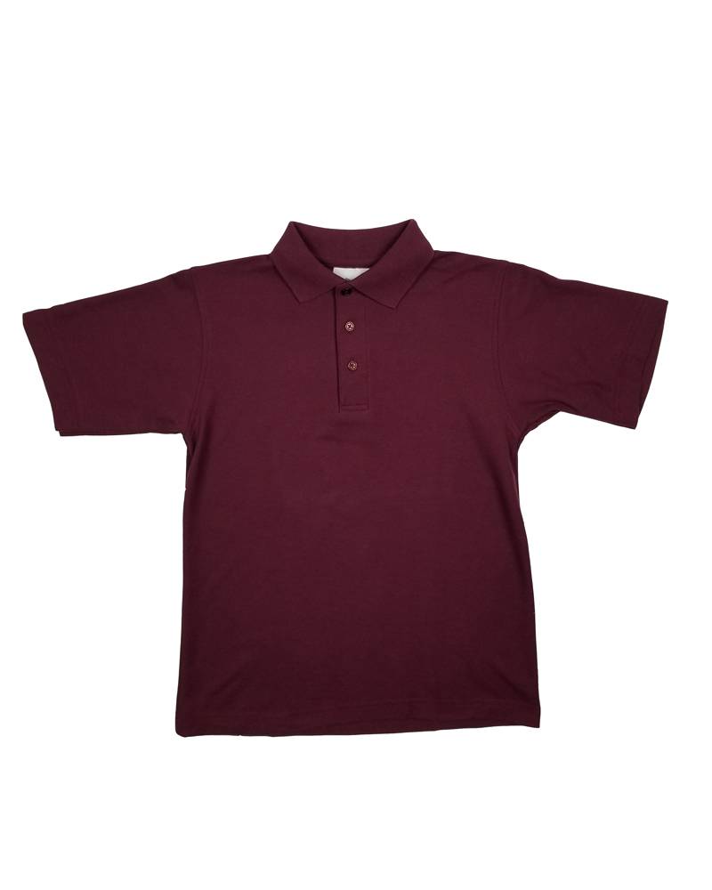 Elder Manufacturing Co. Inc. SHORT SLEEVE PIQUE KNIT SHIRT MAROON