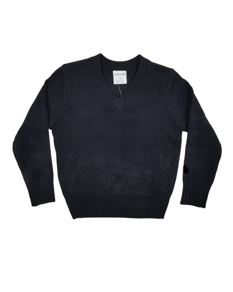 V/NECK PULLOVER SWEATER NAVY - Educational Apparel