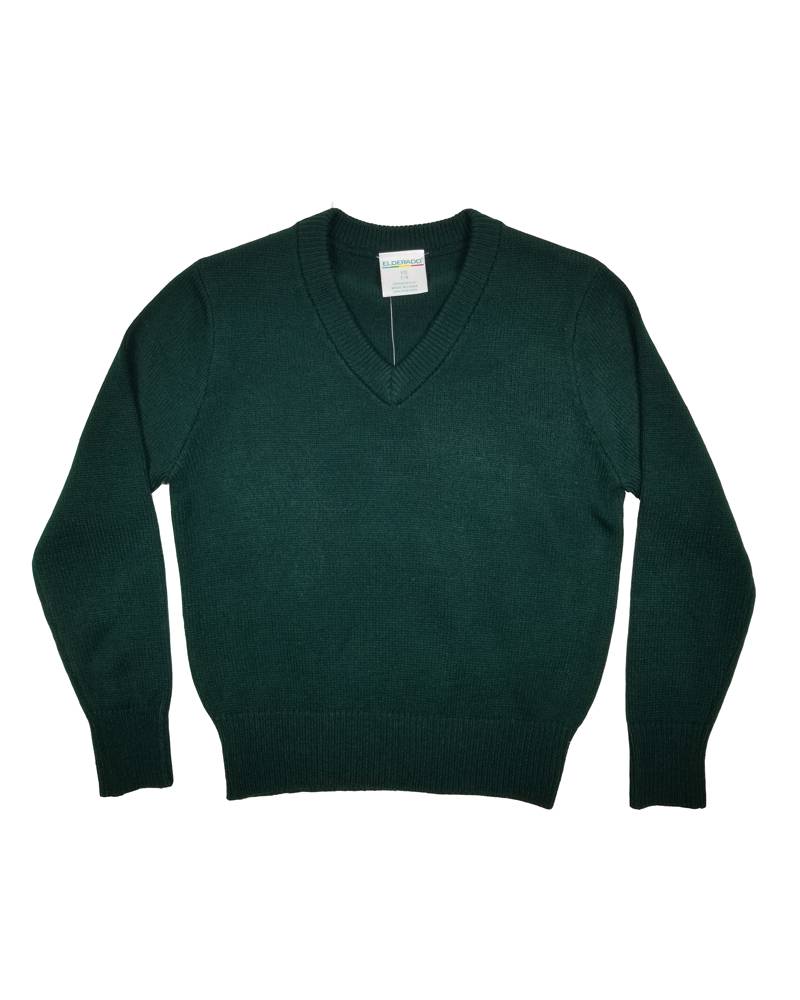 Elder Manufacturing Co. Inc. V/NECK PULLOVER SWEATER GREEN