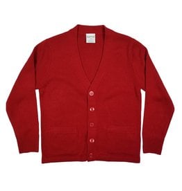 Elder Manufacturing Co. Inc. V-NECK CARDIGAN W/ POCKET RED