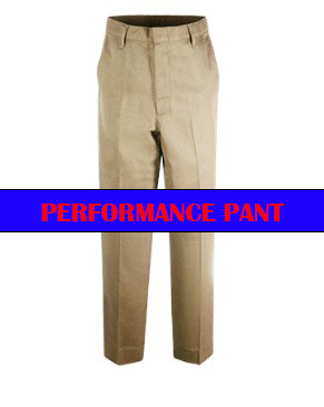 Elder Manufacturing Co. Inc. BOYS/MENS FLAT FRONT PERFORMANCE PANTS KHAKI