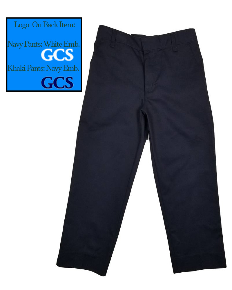 Classroom Uniforms GCS CLASSROOM BOYS FLAT FRONT PANT NVY