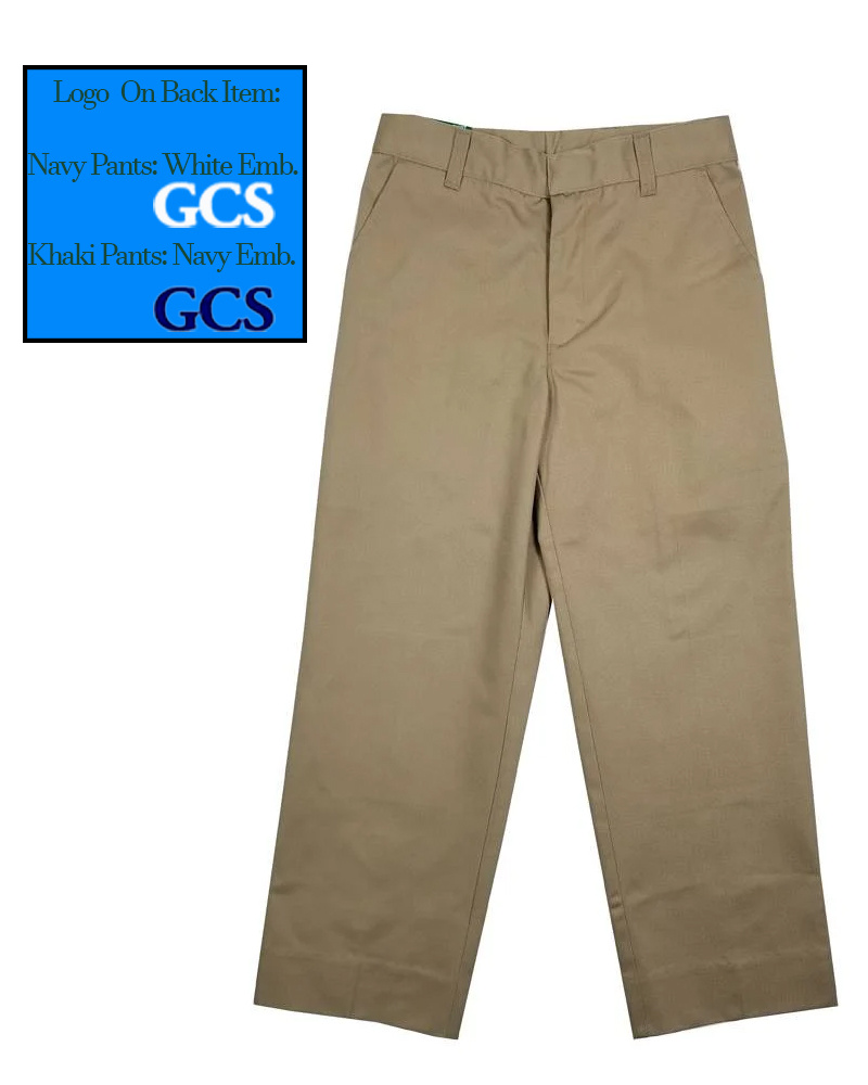 Classroom Uniforms GCS CLASSROOM BOYS FLAT FRONT PANT KHAKI