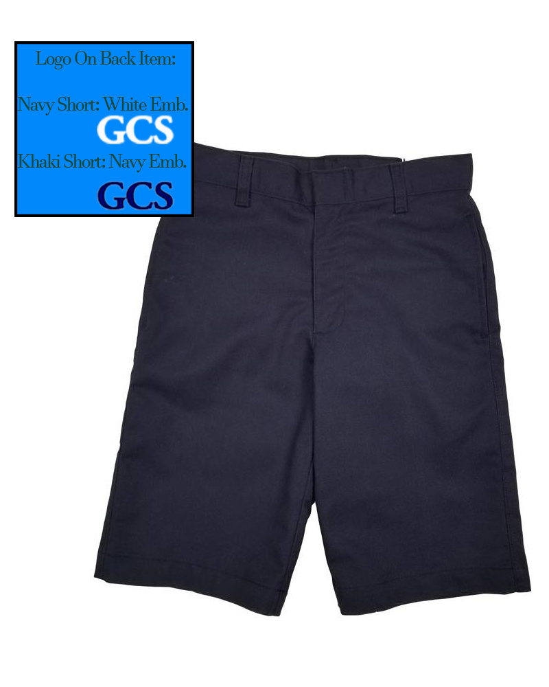Elder Manufacturing Co. Inc. GCS BOYS/MENS FLAT FRONT SHORTS NVY