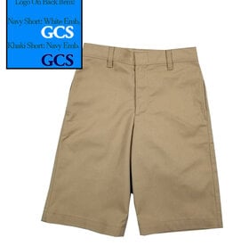 Elder Manufacturing Co. Inc. GCS BOYS/MENS FLAT FRONT SHORTS KHAKI