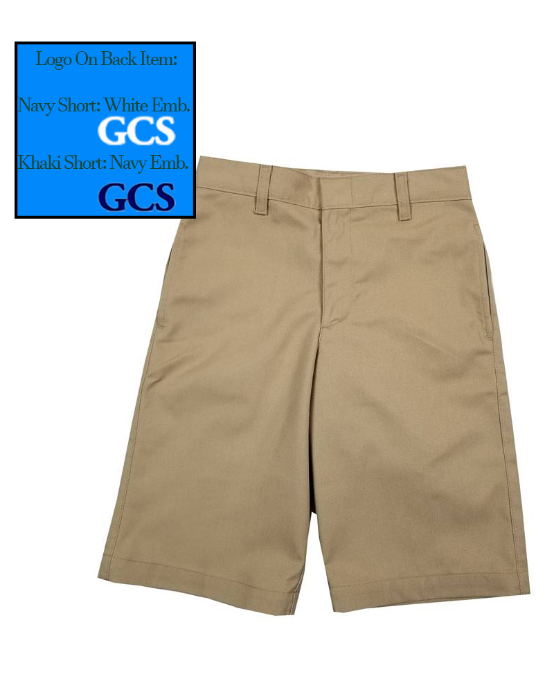 Elder Manufacturing Co. Inc. GCS BOYS/MENS FLAT FRONT SHORTS KHAKI