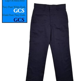 Elder Manufacturing Co. Inc. GCS BOY/MENS FLAT FRONT PANTS NVY