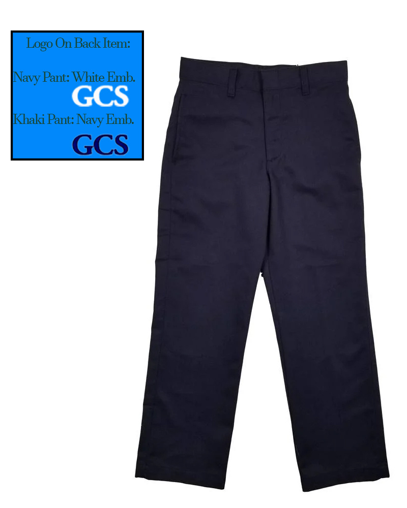 Elder Manufacturing Co. Inc. GCS BOY/MENS FLAT FRONT PANTS NVY