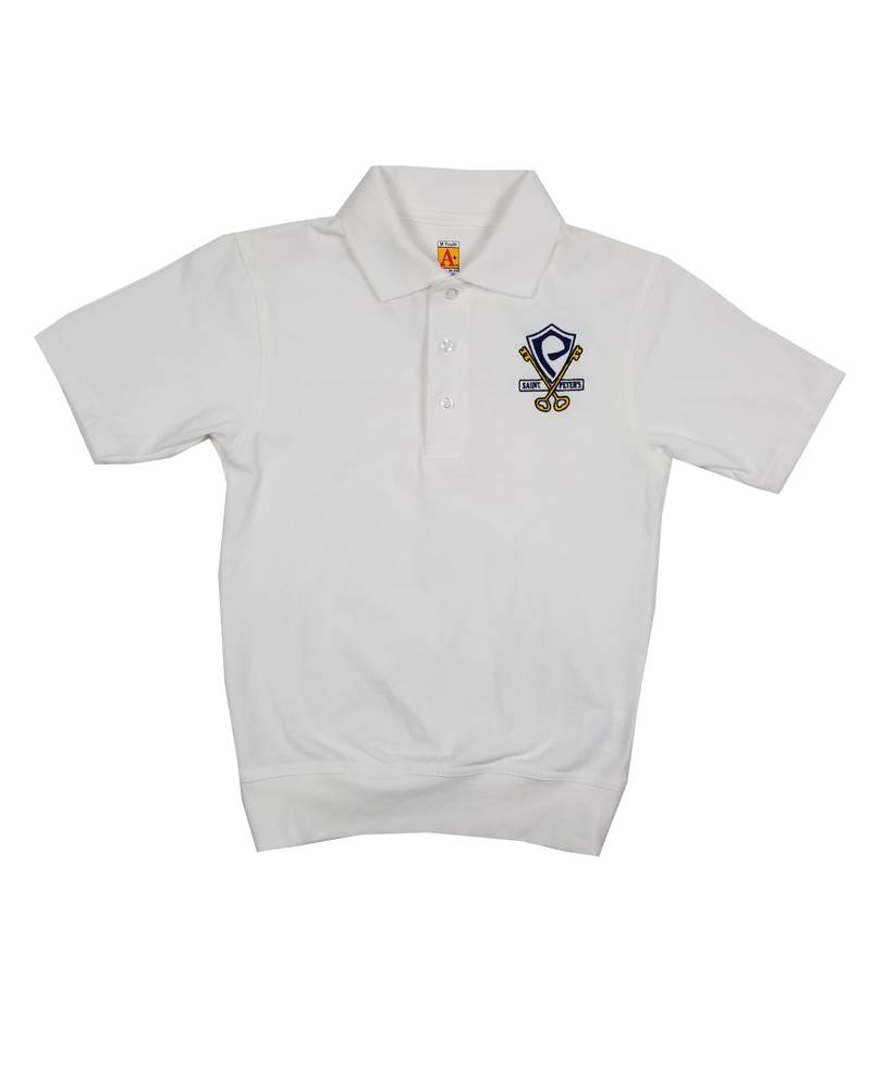 School Apparel, Inc. St. Peter's Short Sleeve Banded Bottom Polo