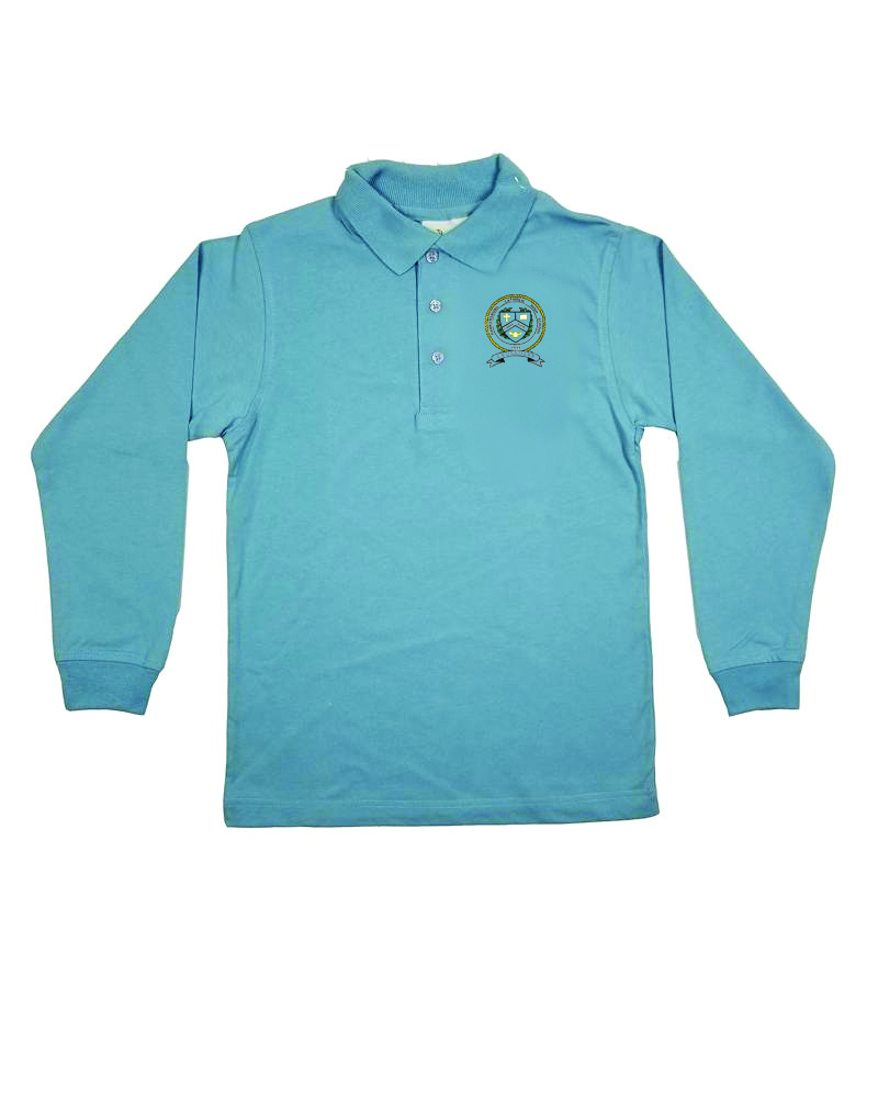 Elder Manufacturing Co. Inc. PARKERSBURG CREST LOGO JERSEY LS POLO SHIRT