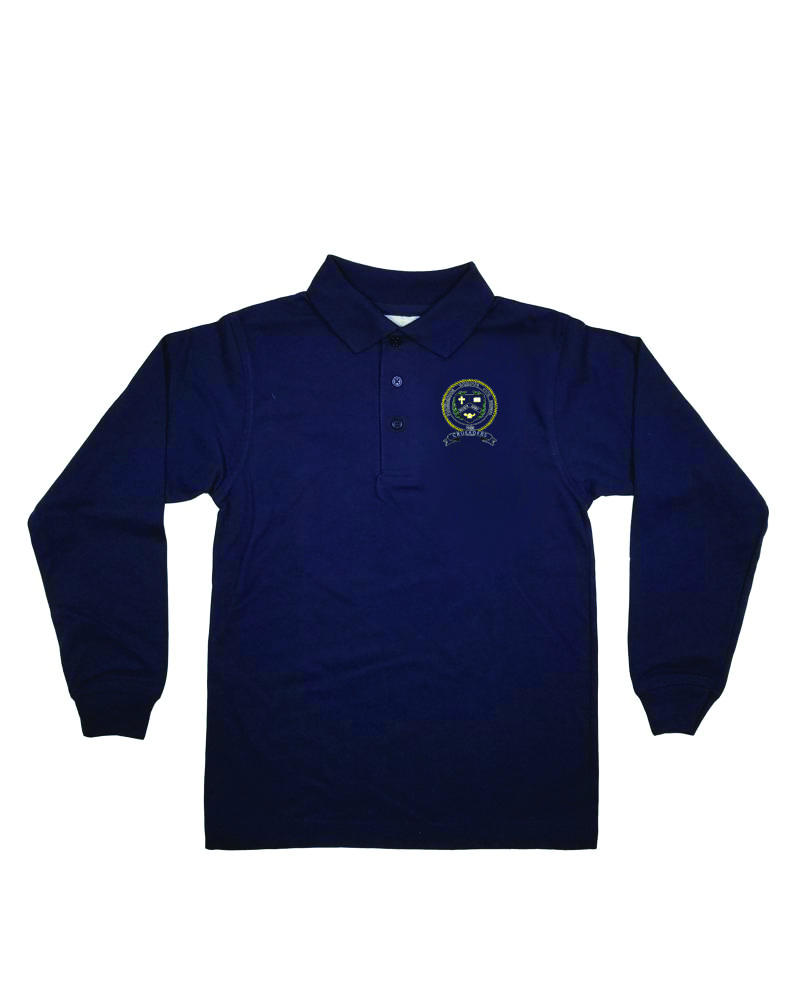 Elder Manufacturing Co. Inc. PARKERSBURG CREST LOGO JERSEY LS POLO SHIRT