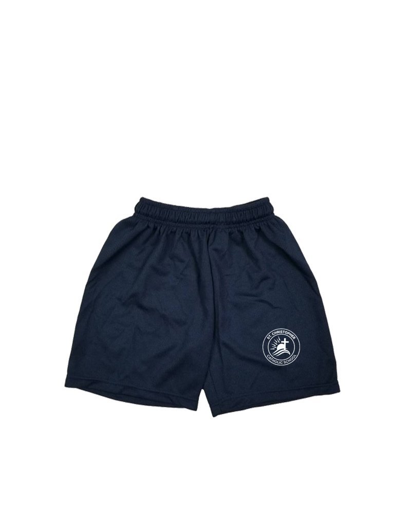 POWELL PRINT ST. CHRISTOPHER MESH GYM SHORTS GRANDVIEW