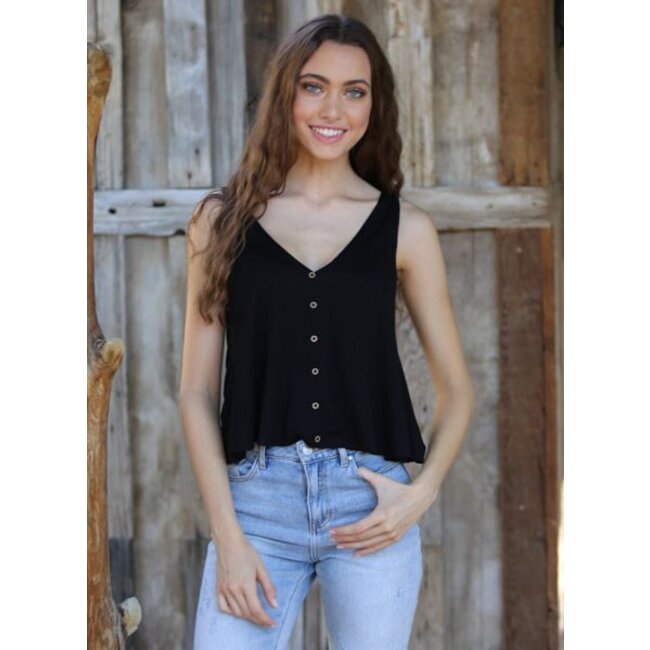 Angie Angie Wood Button Swing Tank (X2T72)