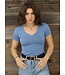 Angie Angie Heather V-Neck Top (X2731)