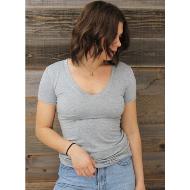 Angie Heather V-Neck Top (X2731)
