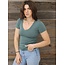 Angie Heather V-Neck Top (X2731)