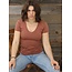 Angie Heather V-Neck Top (X2731)