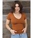 Angie Basic V-neck Tee Shirt (X2731)