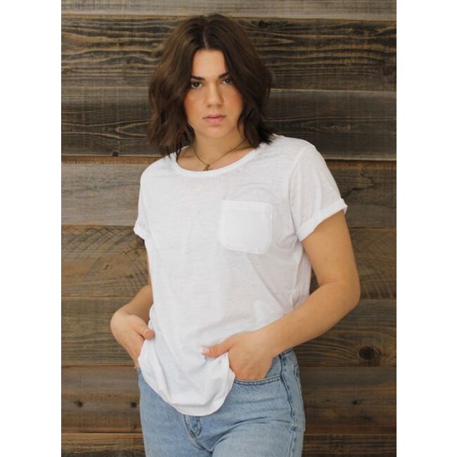 Angie Softwash Pocket Tee (X2C97)