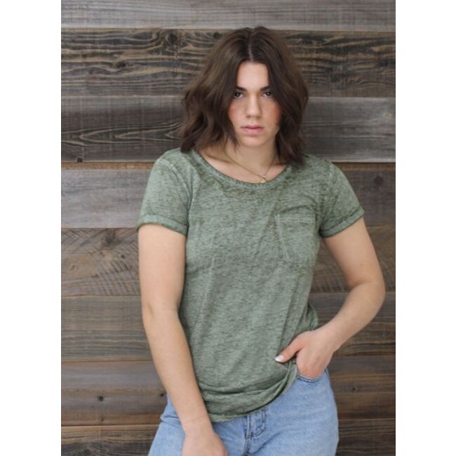 Angie Softwash Pocket Tee (X2C97)